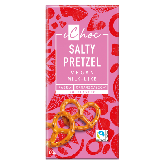 Tabliczka kakaowa z kawałkami solonych precli 80 g BIO Ichoc cena 12,85zł