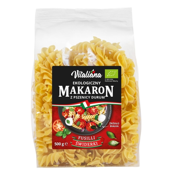 Makaron (z pszenicy durum) Fusilli BIO 500 g Vitaliana cena 8,19zł