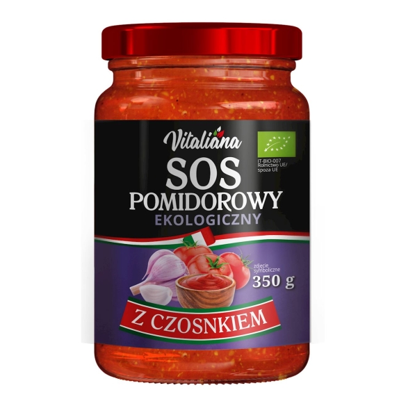 Sos pomidorowy z czosnkiem BIO 350g Vitaliana cena 9,35zł