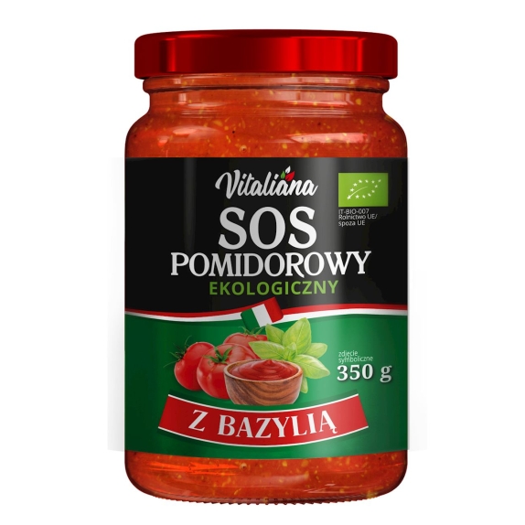 Sos pomidorowy z bazylią BIO 350 g Vitaliana cena 9,40zł