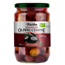 Czarne oliwki w solance 280 g BIO Vitaliana