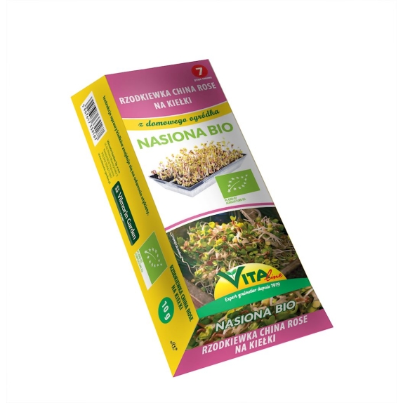 Nasiona Rzodkiewki china rosa BIO na kiełki 10 g z kiełkownicą Vita Line cena 16,45zł
