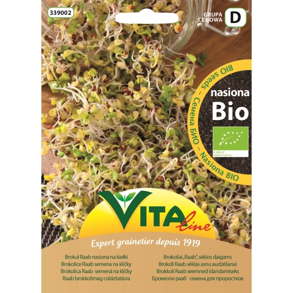 Nasiona na kiełki brokułu raab BIO 20 g Vita Line cena 3,79zł