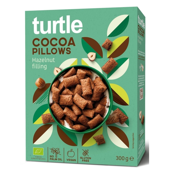Poduszki ryżowe z kremem orzechowo - kakaowym bezglutenowe 300 g BIO Turtle cena 21,45zł