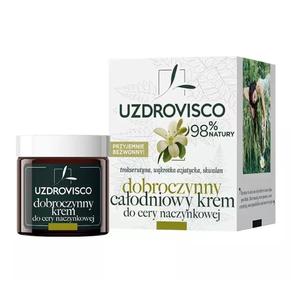 Krem do twarzy całodniowy do cery naczyniowej 50 ml Uzdrovisco cena 59,79zł