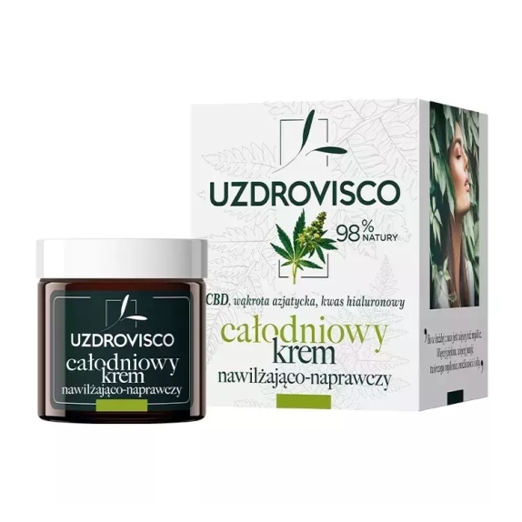 Krem do twarzy CBD całodniowy nawilżająco-naprawczy 50 ml Uzdrovisco cena 50,79zł