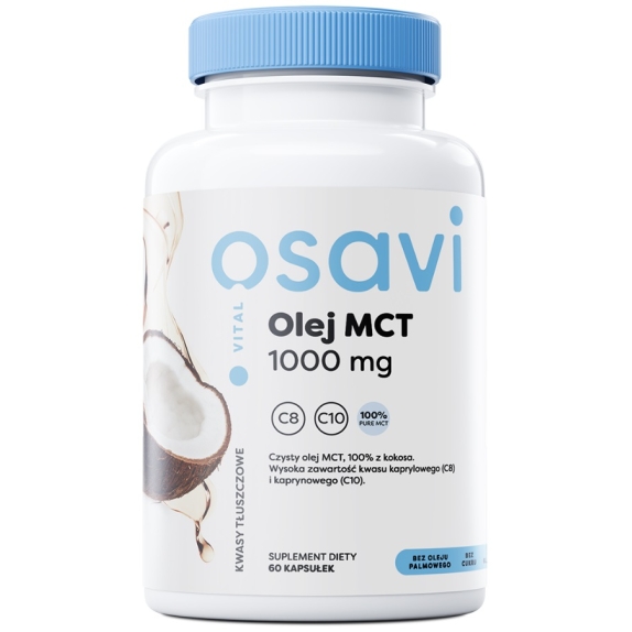 Osavi Olej MCT 1000 mg 60 kapsułek cena 43,00zł