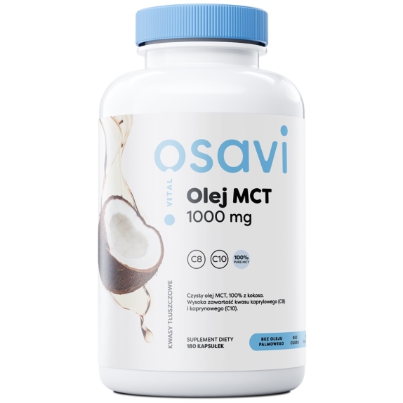 Osavi Olej MCT 1000 mg 180 kapsułek cena 66,00zł