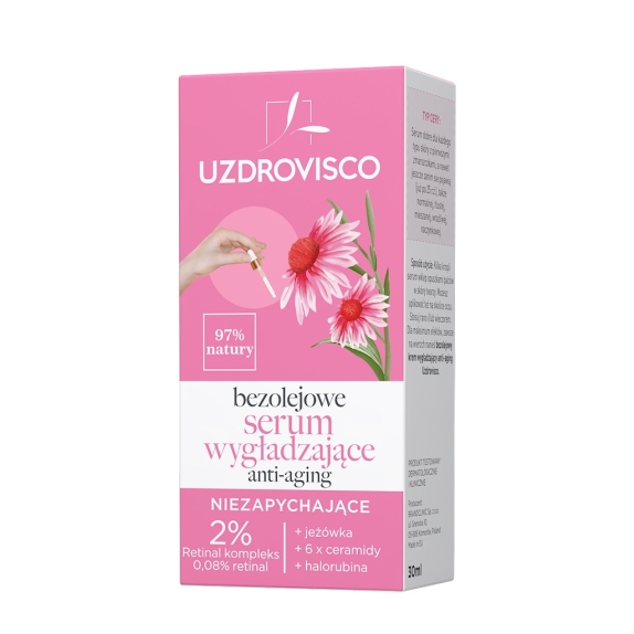 Uzdrovisco serum do twarzy bezolejowe wygładzające anti-aging 30 ml cena 50,70zł