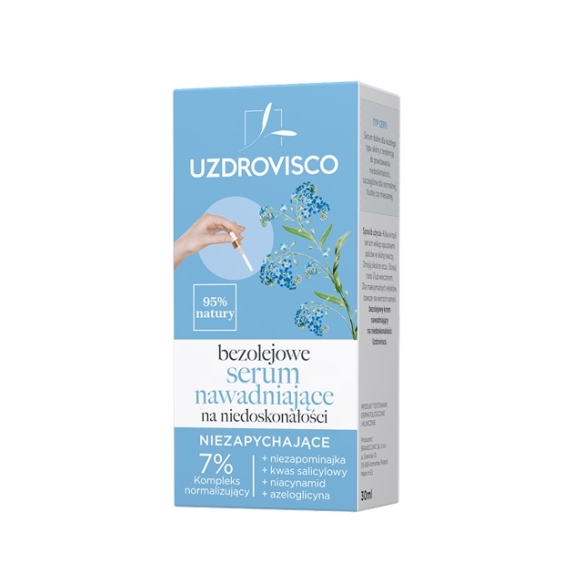 Uzdrovisco serum do twarzy bezolejowe nawadniające na niedoskonałości 30 ml cena 50,70zł