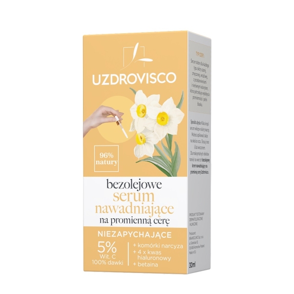 Uzdrovisco serum do twarzy bezolejowe nawadniające na promienną cerę 30 ml cena 51,39zł