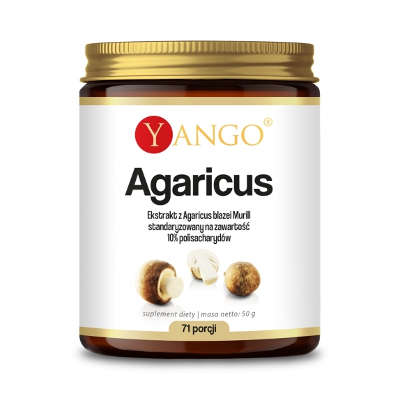 Yango Agaricus  ekstrakt 10% polisacharydów  50 g cena 18,33$