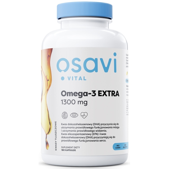 Osavi Omega-3 Extra 1300 mg (cytrynowy) 180 kapsułek  cena 127,00zł