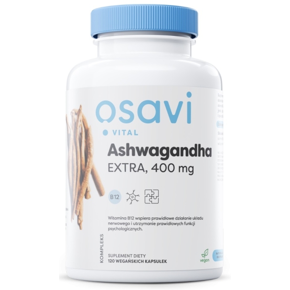 Osavi Ashwagandha Extra 400 mg 120 kapsułek  cena 50,00zł