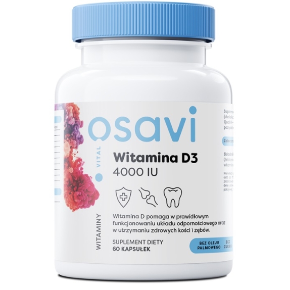 Osavi Witamina D3 4000 IU 60 kapsułek cena 24,45zł