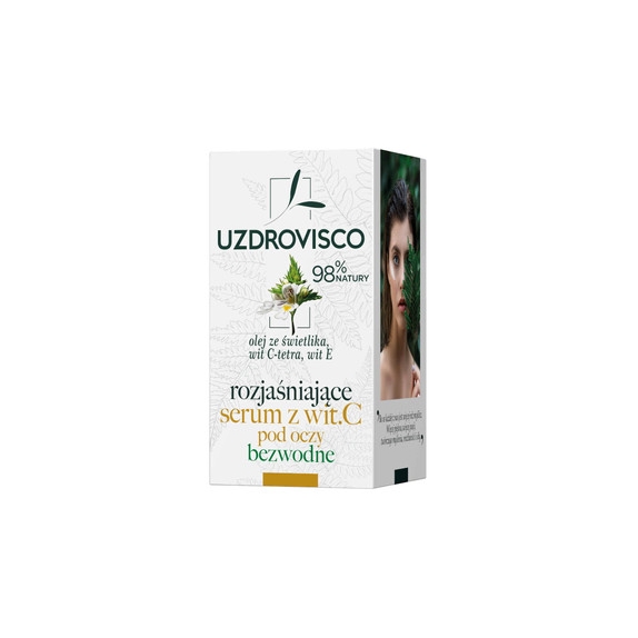 Uzdrovisco Serum pod oczy z witaminą C rozjaśniające bezwodne ze świetlikiem 15 ml cena 46,40zł