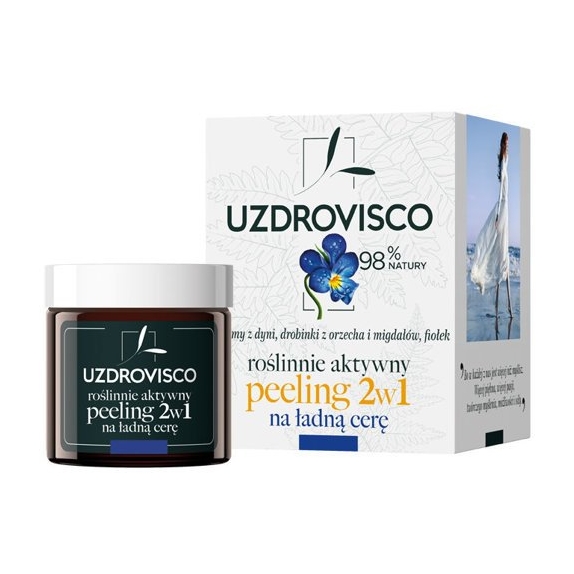 Uzdrovisco peeling do twarzy mechaniczny i enzymatyczny z fiołkiem 50 ml cena 33,55zł