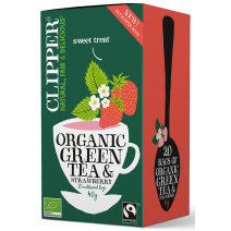 Herbata zielona z truskawką Fair Trade BIO (20 x 2 g) 40 g Clipper