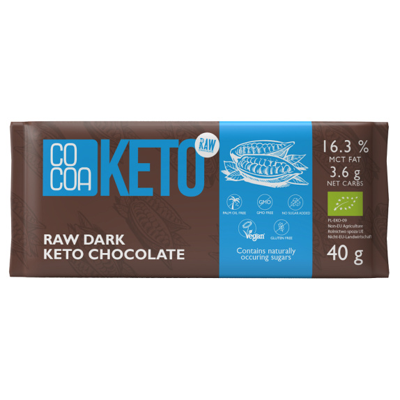 Czekolada keto z olejem MCT bez dodatku cukru BIO 40 g Cocoa cena 12,29zł