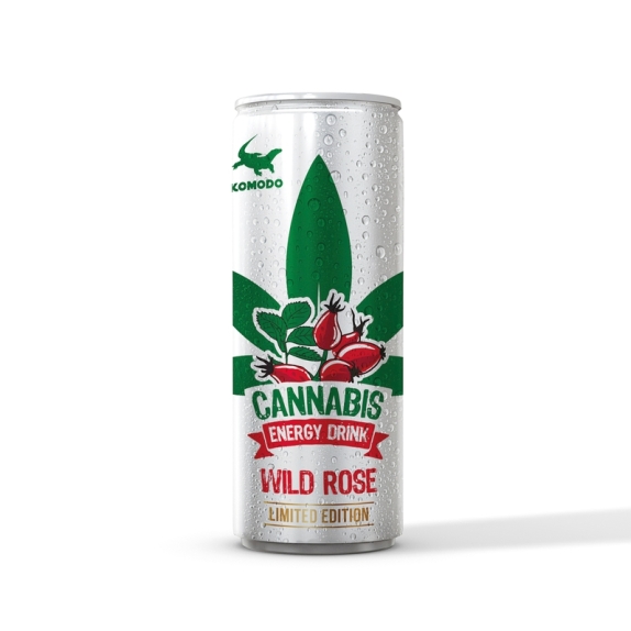 Hemp Komodo Energy Drink Cannabis Wild Rose 250 ml cena 1,27$