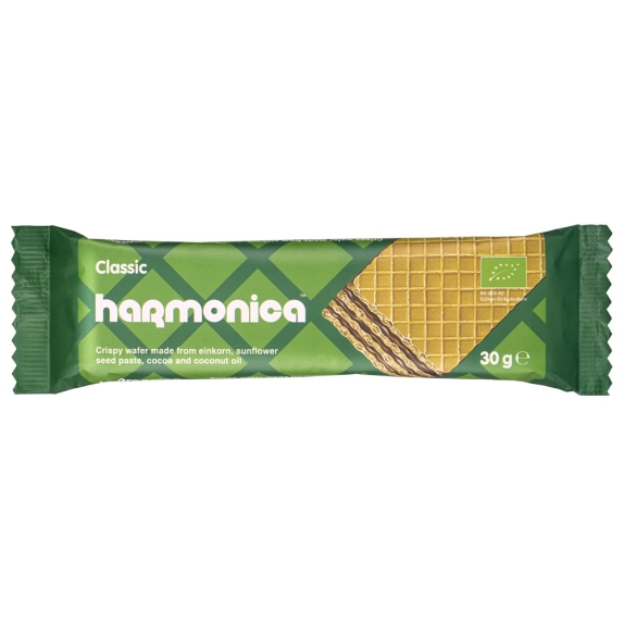Wafelek z samopszy z kerem mleczno - kakaowym 30 g BIO Harmonica cena 3,25zł