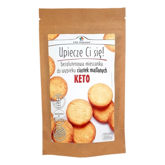 Mieszanka na keto ciastka maślane bezglutenowe 365 g Pięć Przemian cena €3,74