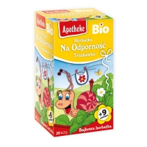 Herbatka dla dzieci na odporność truskawkowa po 9 miesiącu BIO 20 saszetek Apotheke PROMOCJA