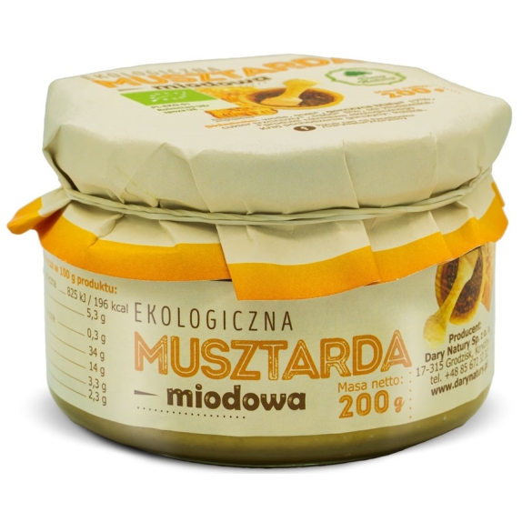 Musztarda miodowa BIO 200 g Dary Natury cena 2,47$