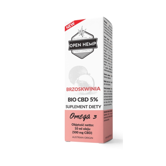 Open Hemp Olejek CBD 5% brzoskwinia 10 ml cena 110,50zł