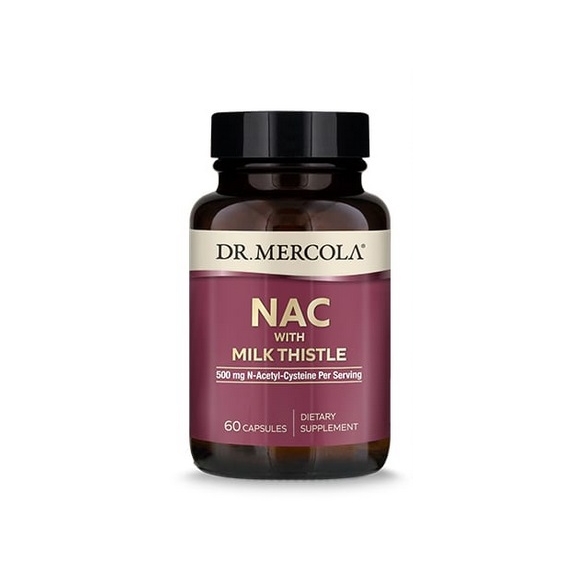 Dr Mercola NAC z ostropestem plamistym 60kapsułek cena 32,13$