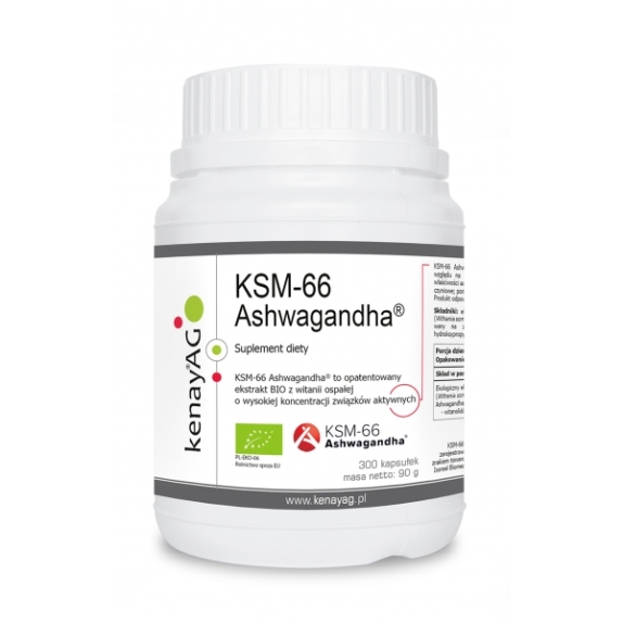 Kenay Ashwagandha KSM-66 BIO 300 kapsułek cena 145,90zł