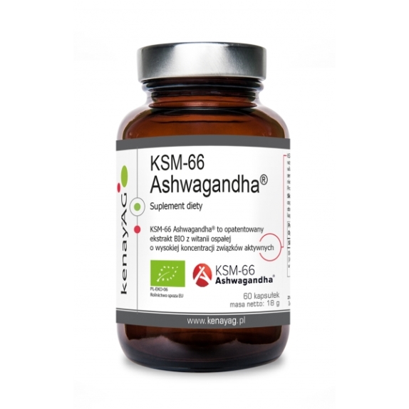 Kenay Ashwagandha KSM-66 BIO 60 kapsułek cena €7,45