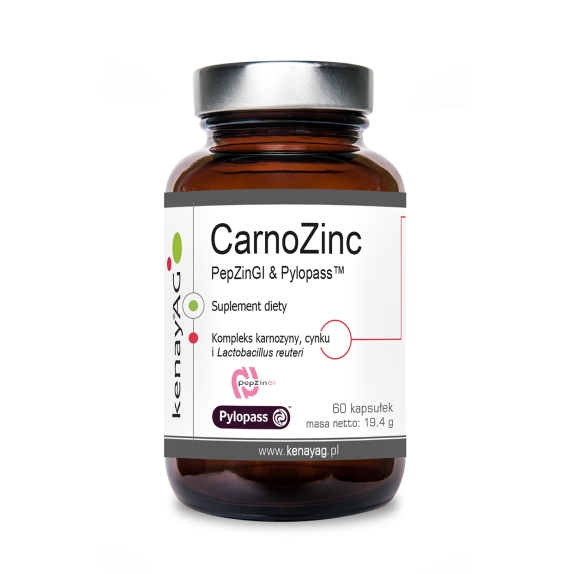 Kenay CarnoZinc PepZinGI & Pylopass 60 kapsułek cena €26,95