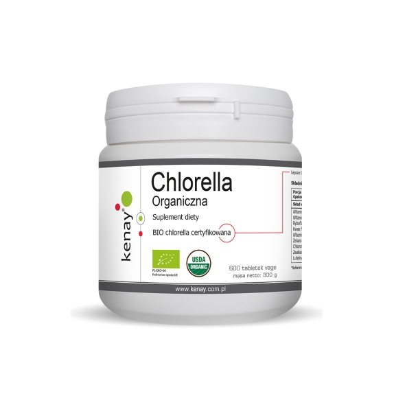 Kenay Chlorella Organiczna 600 tabletek cena 33,72$