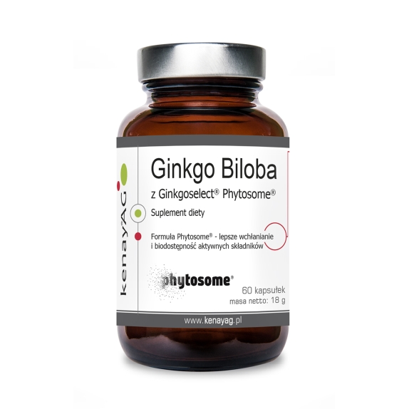 Kenay Ginkgo Biloba z Ginkgoselect® PLUS Phytosome 60 kapsułek cena 37,90zł