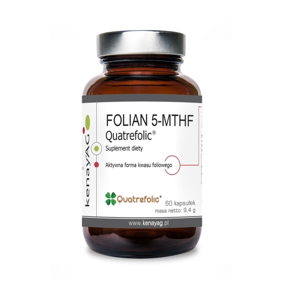 Kenay folian 5-MTHF quatrefolic 60 kapsułek cena 25,90zł