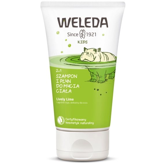 Weleda szampon i płyn do mycia ciała 2 w 1 limonka dla dzieci 150 ml cena 30,89zł