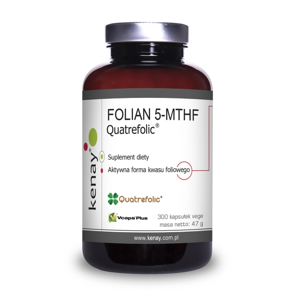 Kenay folian 5-MTHF quatrefolic 300 kapsułek cena 25,35$