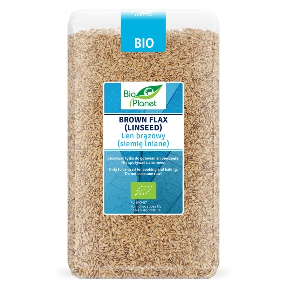 Len brązowy (siemię lniane) 1kg BIO Bio Planet  cena 4,02$