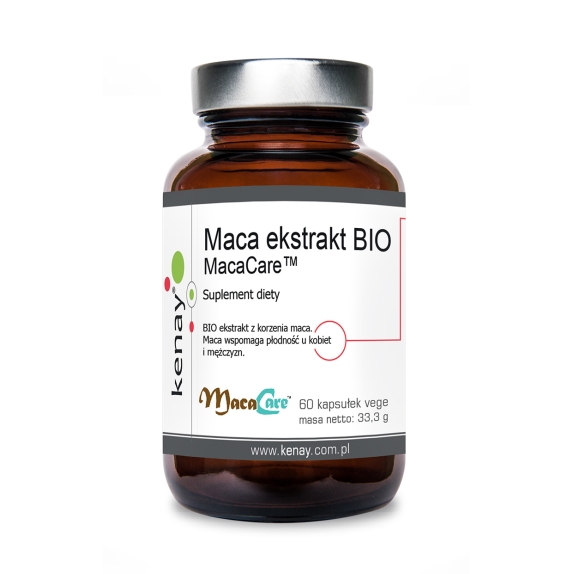 Kenay Maca ekstrakt BIO MacaCare™ 60 kapsułek cena 9,96$