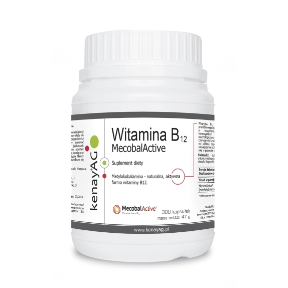 Kenay Witamina B12 (metylokobalamina) MecobalActive® 300 kasułek cena 77,90zł
