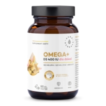 Omega+ Witamina D3 400 IU dla dzieci kapsułki twist-off 60 kapsułek Aura Herbals
