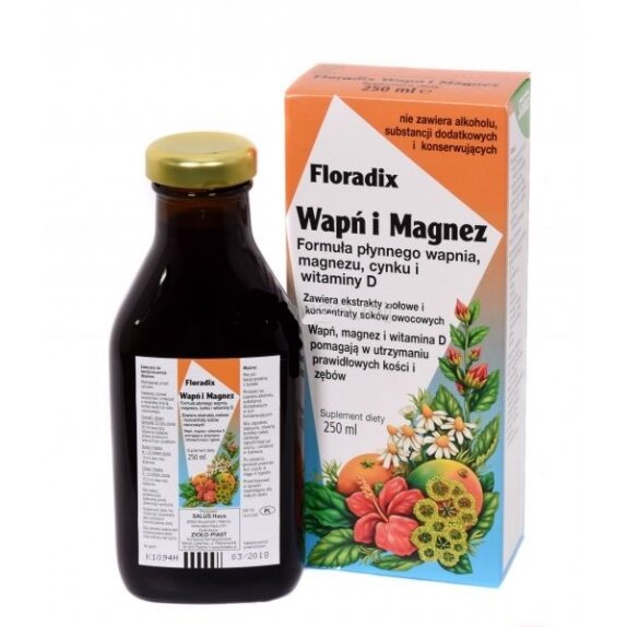 Floradix Wapń i Magnez 250 ml cena 45,90zł