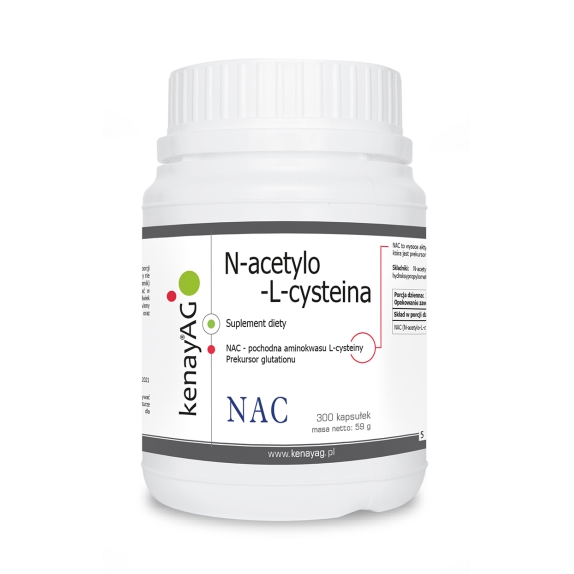 Kenay NAC N-acetylo-L-cysteina 150 mg 300 kapsułek cena €17,64