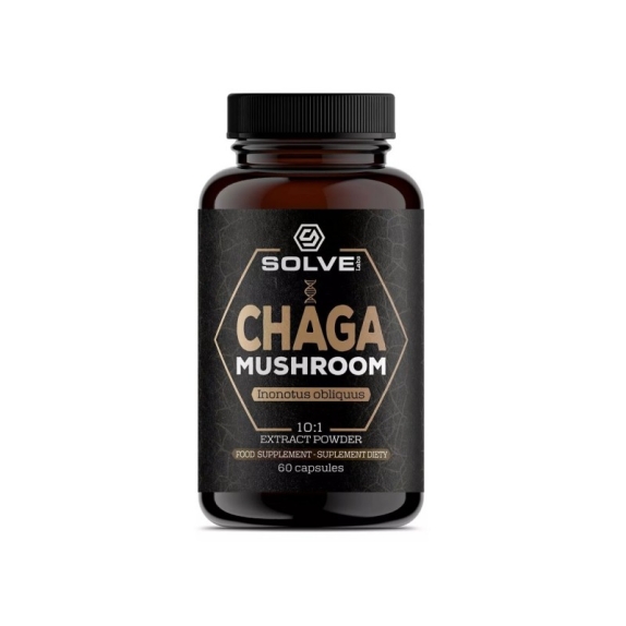 Solve Labs chaga mushroom błyskoporek podkorowy 60 kapułek cena €15,62