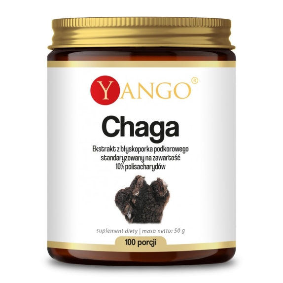 Yango Chaga ekstrakt 10% polisacharydów 50 g cena €17,64