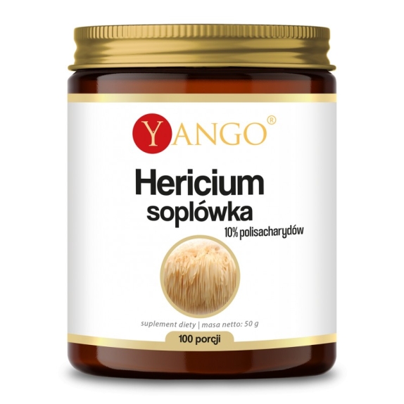 Yango Hericium Soplówka ekstrakt 10% polisacharydów 50 g  cena 80,90zł
