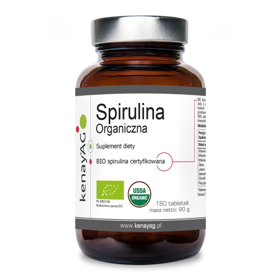 Kenay Spirulina Organiczna 180 tabletek  cena 12,93$