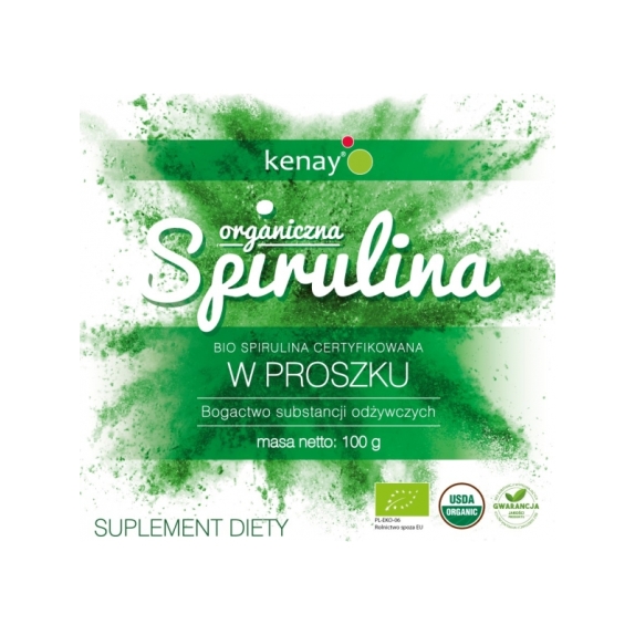 Kenay Spirulina Organiczna w proszku 100 gram cena 42,00zł