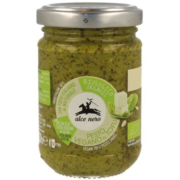 Pesto bazyliowe z tofu wegańskie 130 g BIO Alce Nero  cena 17,15zł